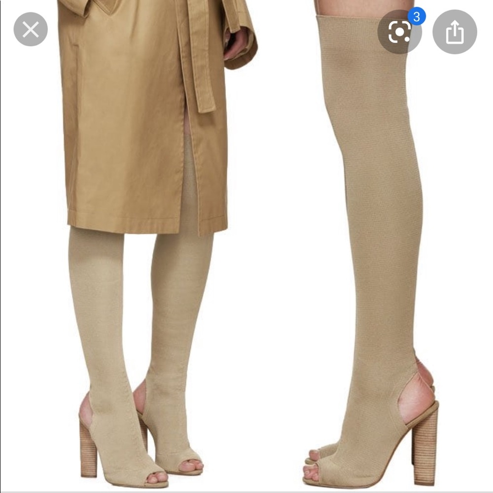 Yeezy Season 2 Knit Sock Open Toe Over The Knee
